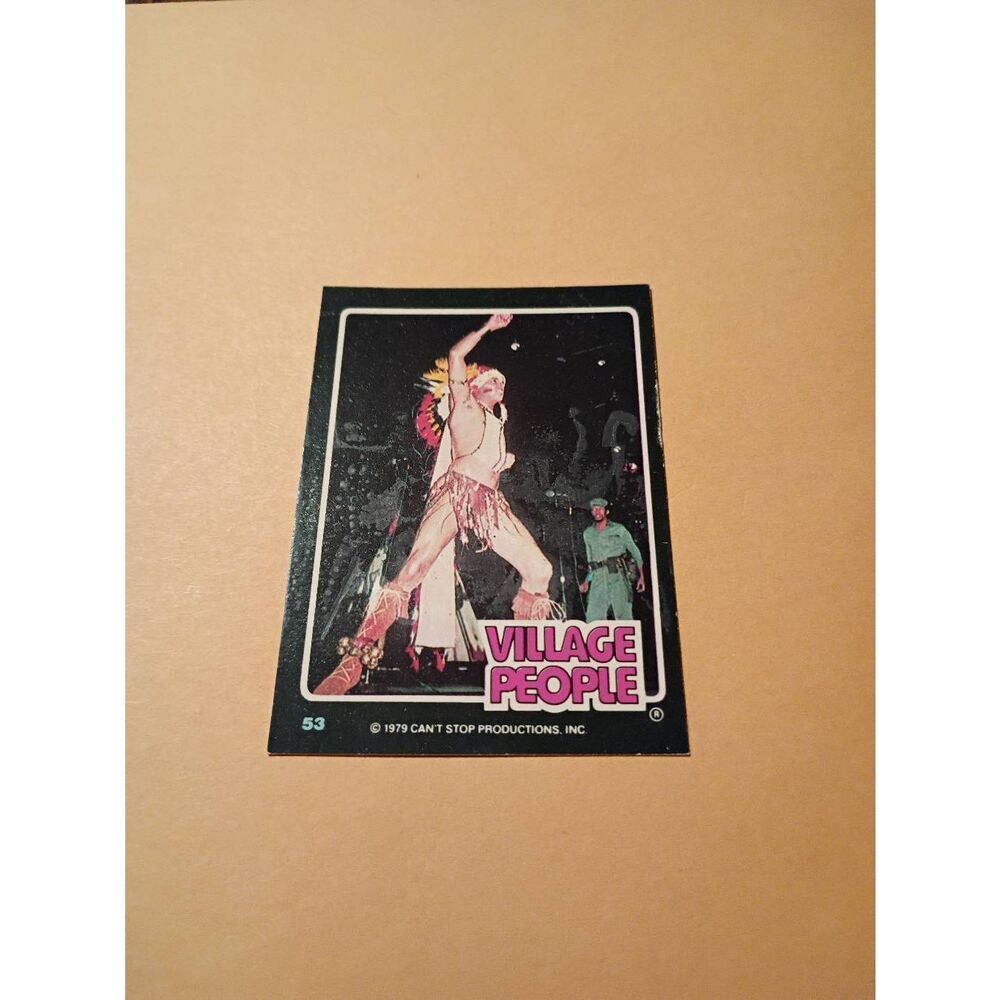 Vintage 1979 Village People Trading Card #53 Disco Era Vintage Music Collectible